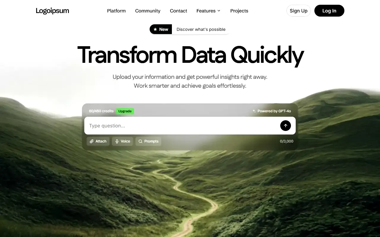 Transform Data- AI interface structure preview