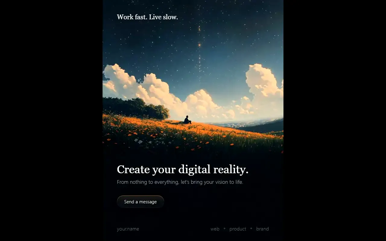 Digital Reality interface structure preview