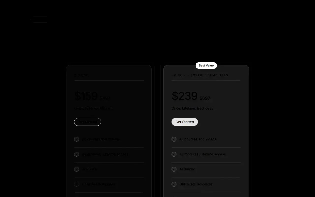 Rocket Pricing interface structure preview